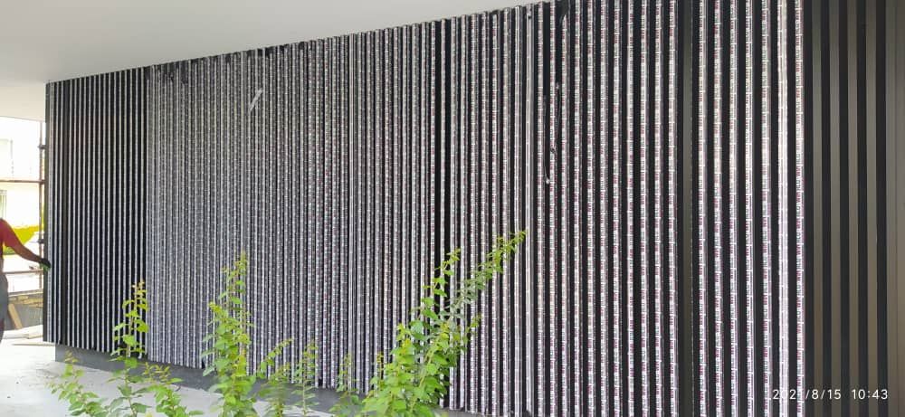 لوور آلومینیومی فیکس صنعتی نمای ساختمان